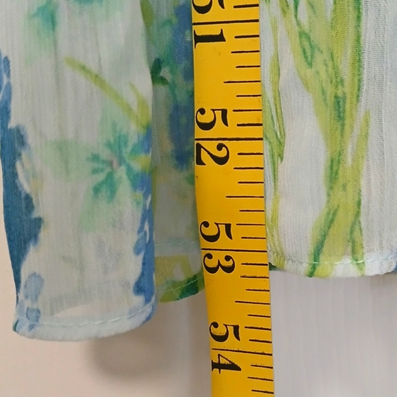 Taylor Size 10 Blue and Green Floral Maxi Dress - Picture 11 of 14